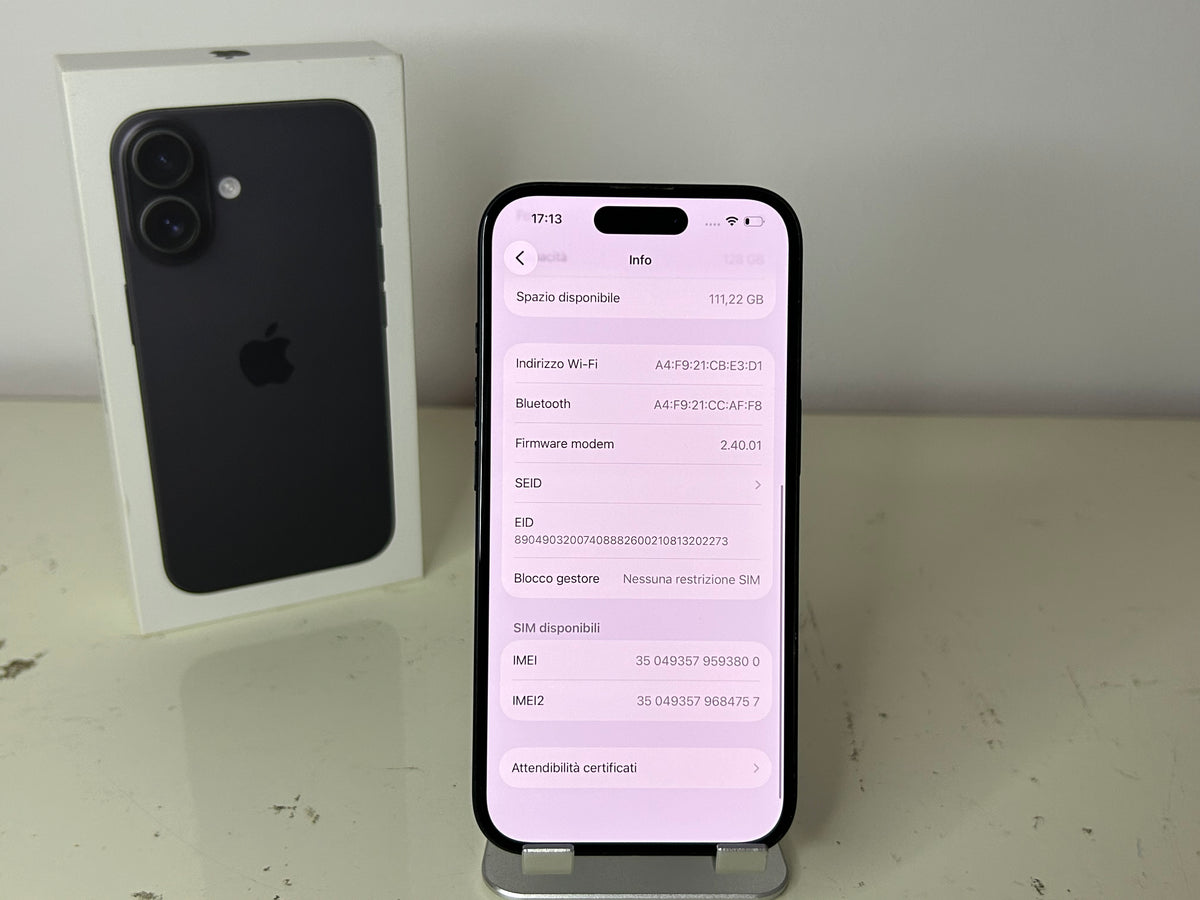 iPhone 16 128GB Nero 5G