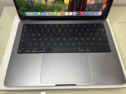 MacBook Pro (2021) [14,2", Apple M1 Pro 8 Core, 16GB RAM, 512GB SSD, Apple 14 Core, macOS] grigio
