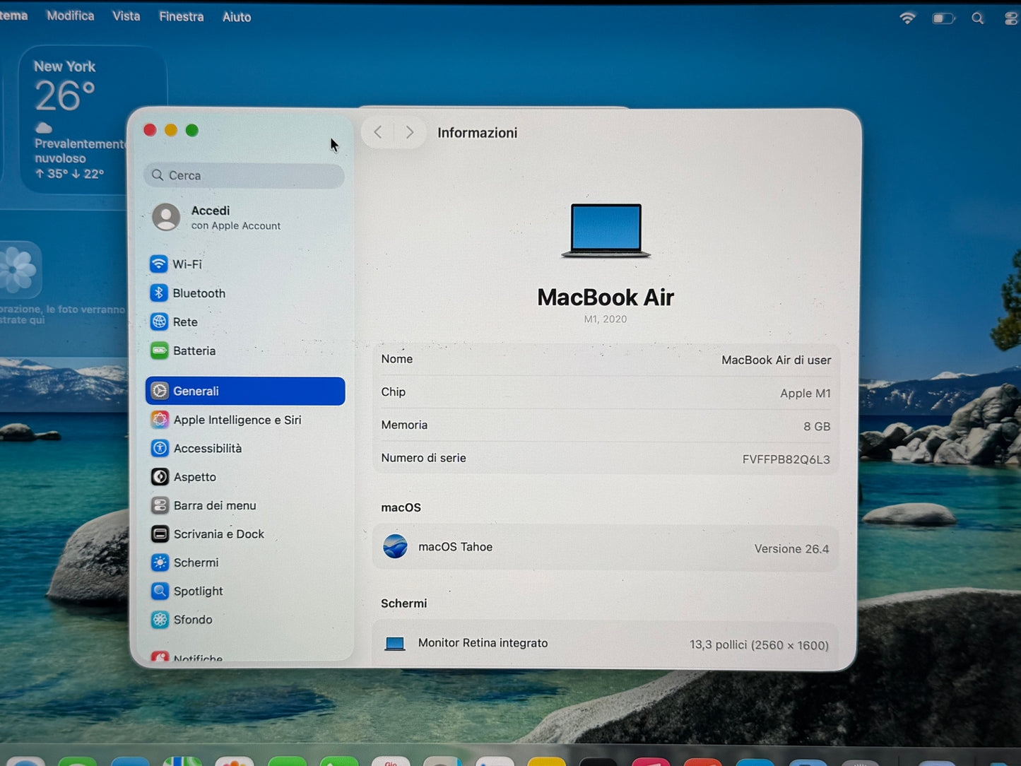MacBook Air M1 (Late 2020) [13,3", Retina, Apple M1, 8GB RAM, 128GB SSD, Apple 7 Core, macOS] Grigio