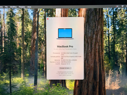 MacBook Pro (2018) [13,3", Touch Bar, Intel Core i5 2,3GHz, 16GB RAM, 512GB SSD, Intel Iris Plus Graphics 655, macOS] argento