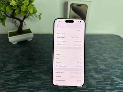 iPhone 15 Pro Max 256GB Titanio Bianco