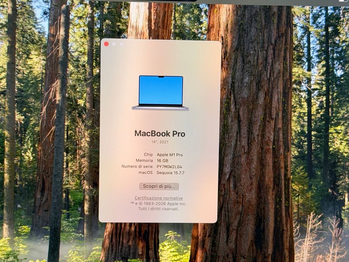 MacBook Pro (2021) [14,2", Apple M1 Pro 10 Core, 16GB RAM, 1TB SSD, Apple 16 Core, macOS] grigio