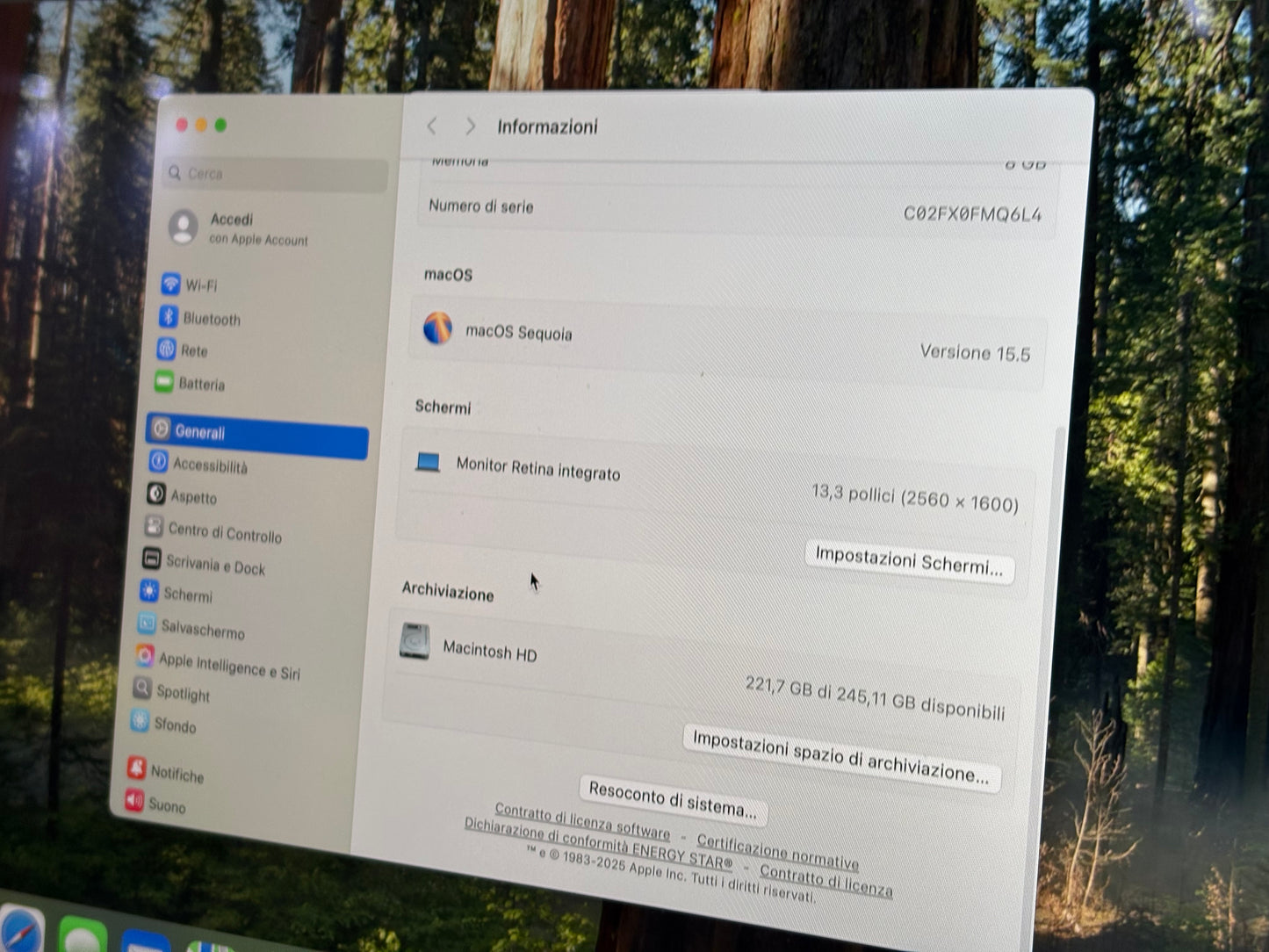 MacBook Air M1 (Late 2020) [13,3", Retina, Apple M1, 8GB RAM, 256GB SSD, Apple 7 Core, macOS] Argento