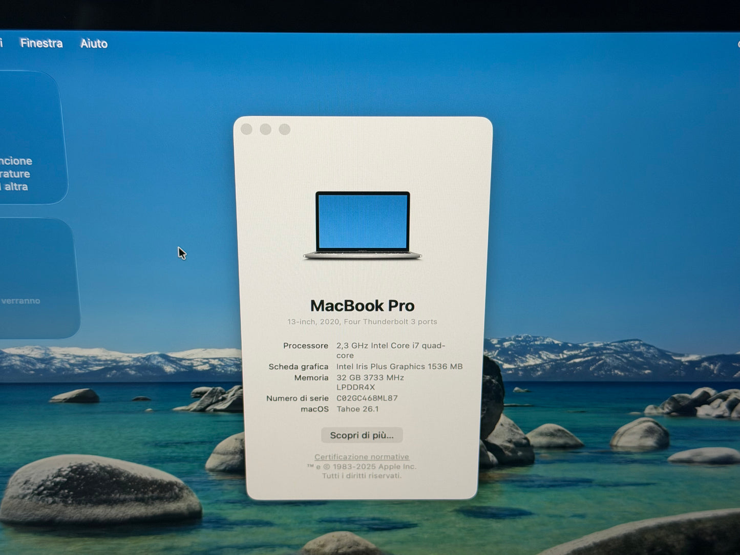 MacBook Pro (2020) [13,3", Touch Bar, Intel Core i7 2,3GHz, 32GB RAM, 512GB SSD, Intel Iris Plus Graphics, macOS] Grigio