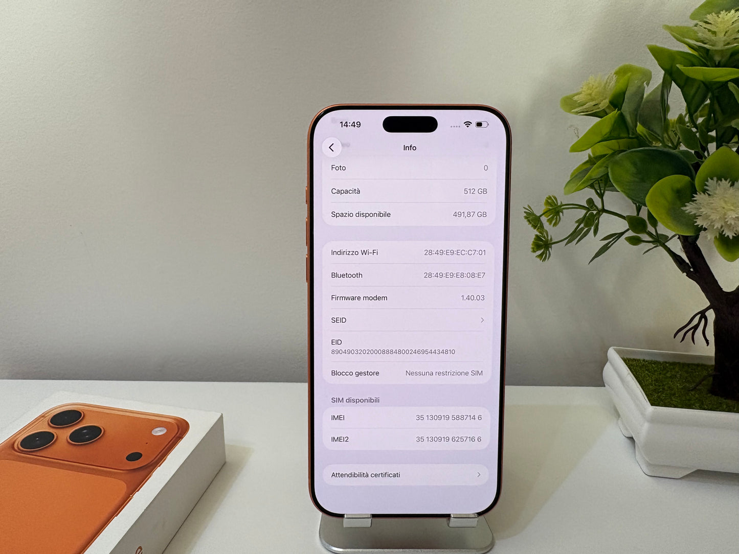iPhone 17 Pro Max 512GB Arancione