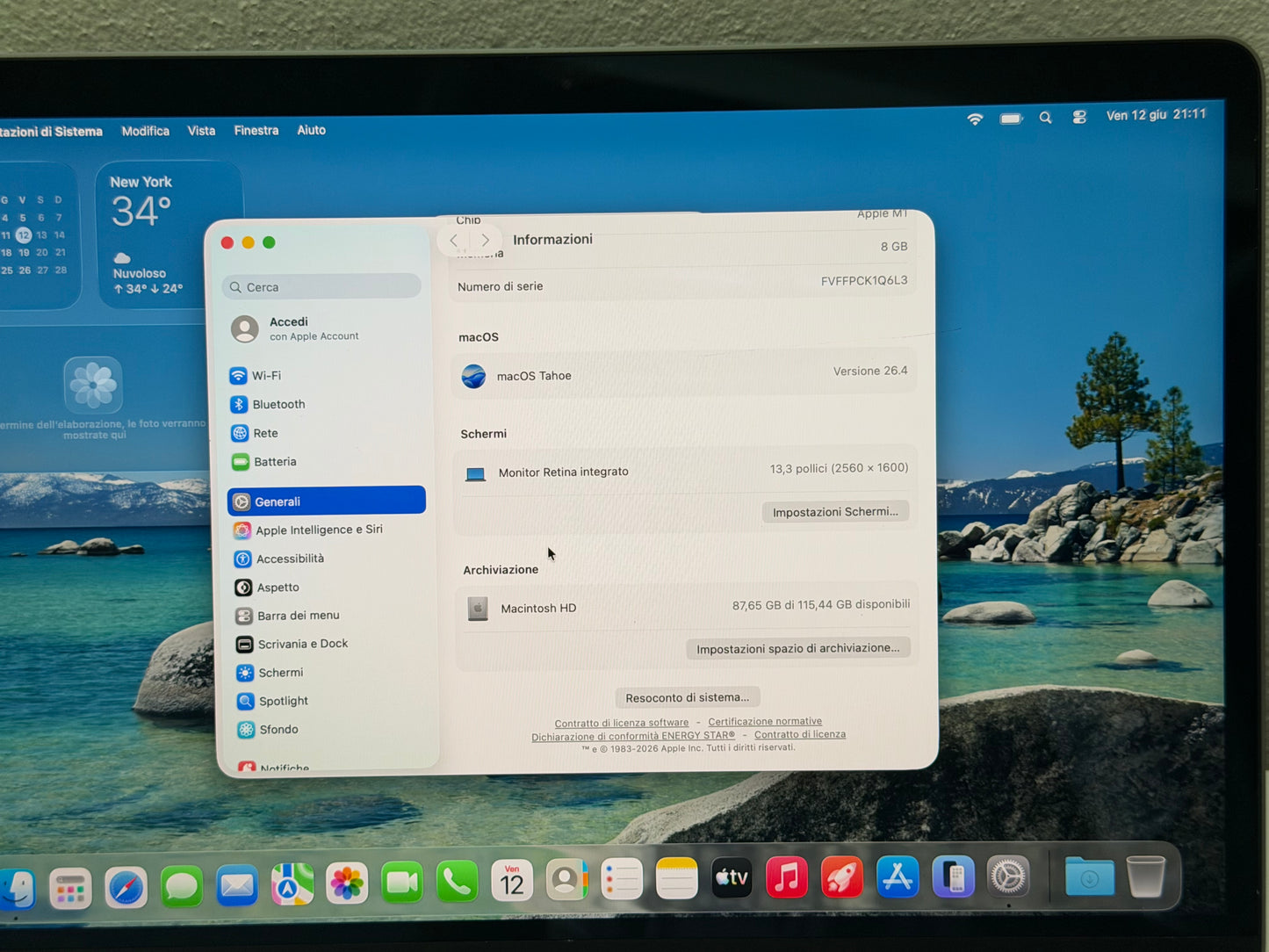 MacBook Air M1 (Late 2020) [13,3", Retina, Apple M1, 8GB RAM, 128GB SSD, Apple 7 Core, macOS] Grigio