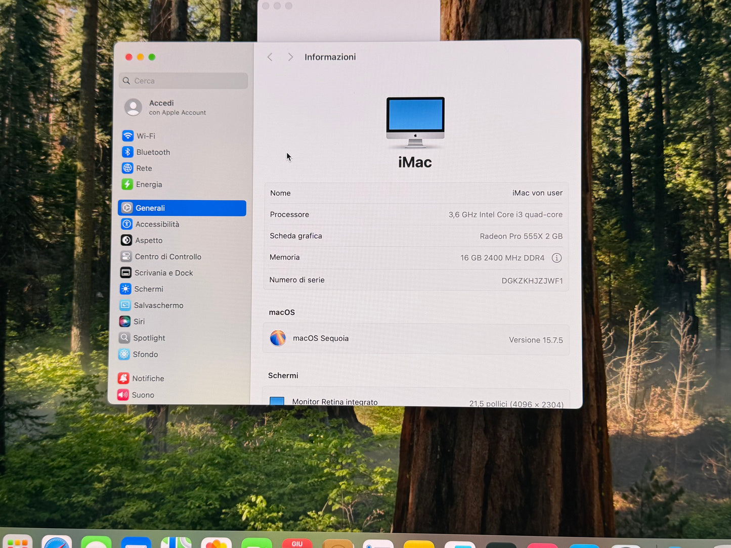 iMac (2019) [21,5", 4K, Retina, Intel Core i3 3,6GHz, 16GB RAM, 256GB SSD, AMD Radeon Pro 555X, macOS] argento