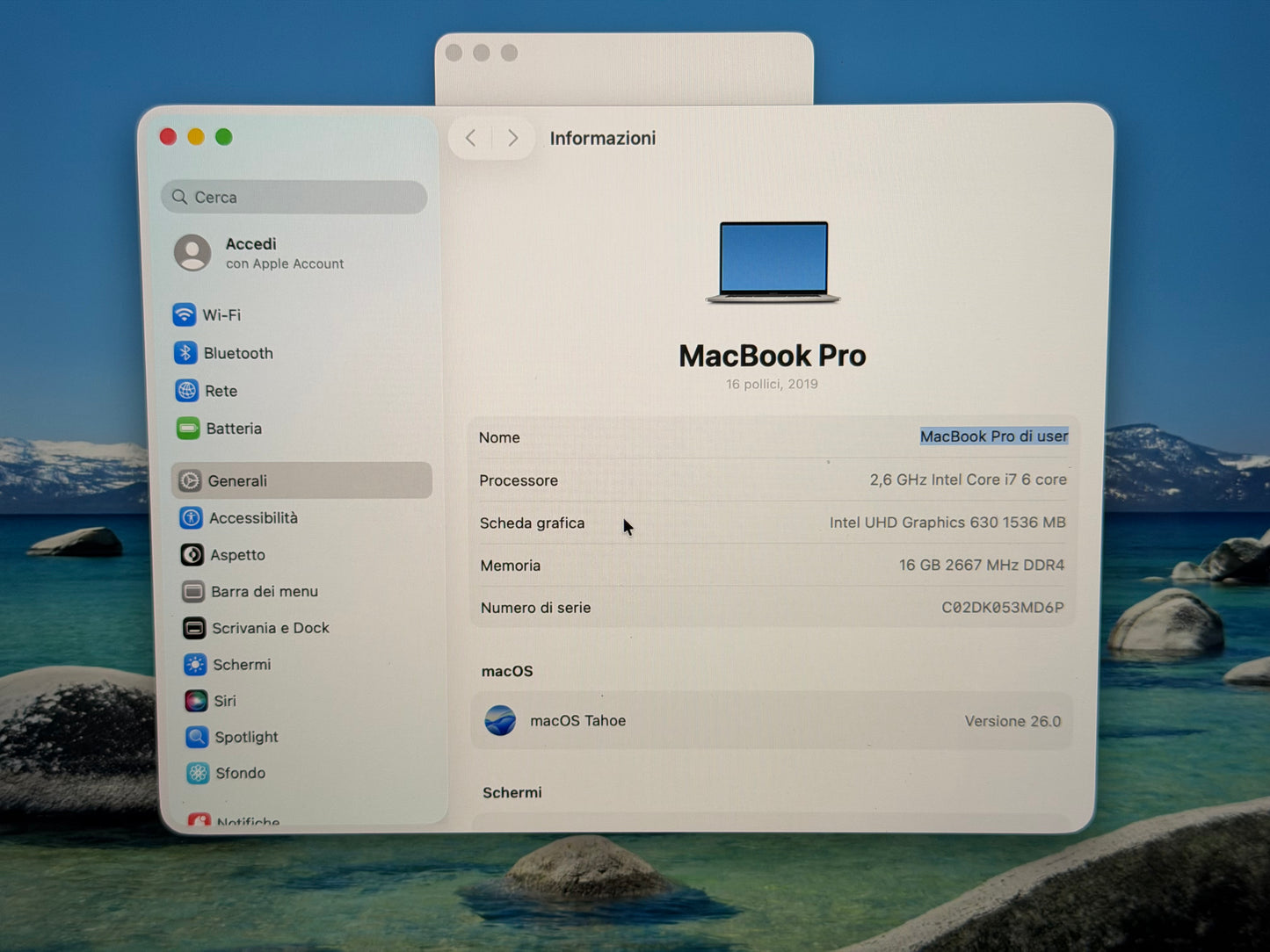 MacBook Pro (2019) [16", Touch Bar, Intel Core i7 2,6GHz, 16GB RAM, 512GB SSD, Intel UHD Graphics 630 + AMD Radeon Pro 5300M, Mac OS] argento