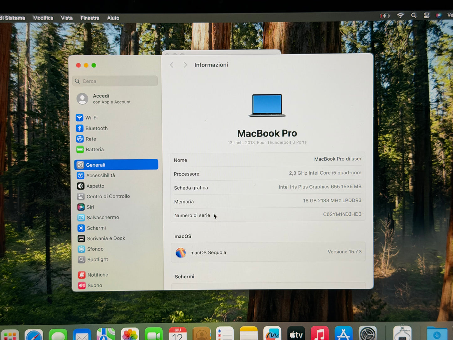 MacBook Pro (2018) [13,3", Touch Bar, Intel Core i5 2,3GHz, 16GB RAM, 512GB SSD, Intel Iris Plus Graphics 655, macOS] argento