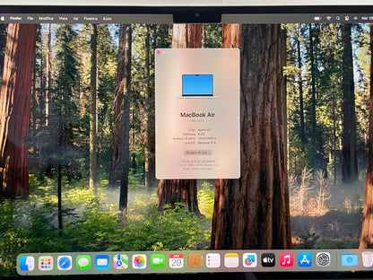 MacBook Air (2022) [13,6'', Liquid Retina, M2 8-Core 3,2GHz, 8GB RAM, 256GB SSD, 8-Core GPU, macOS] Argento