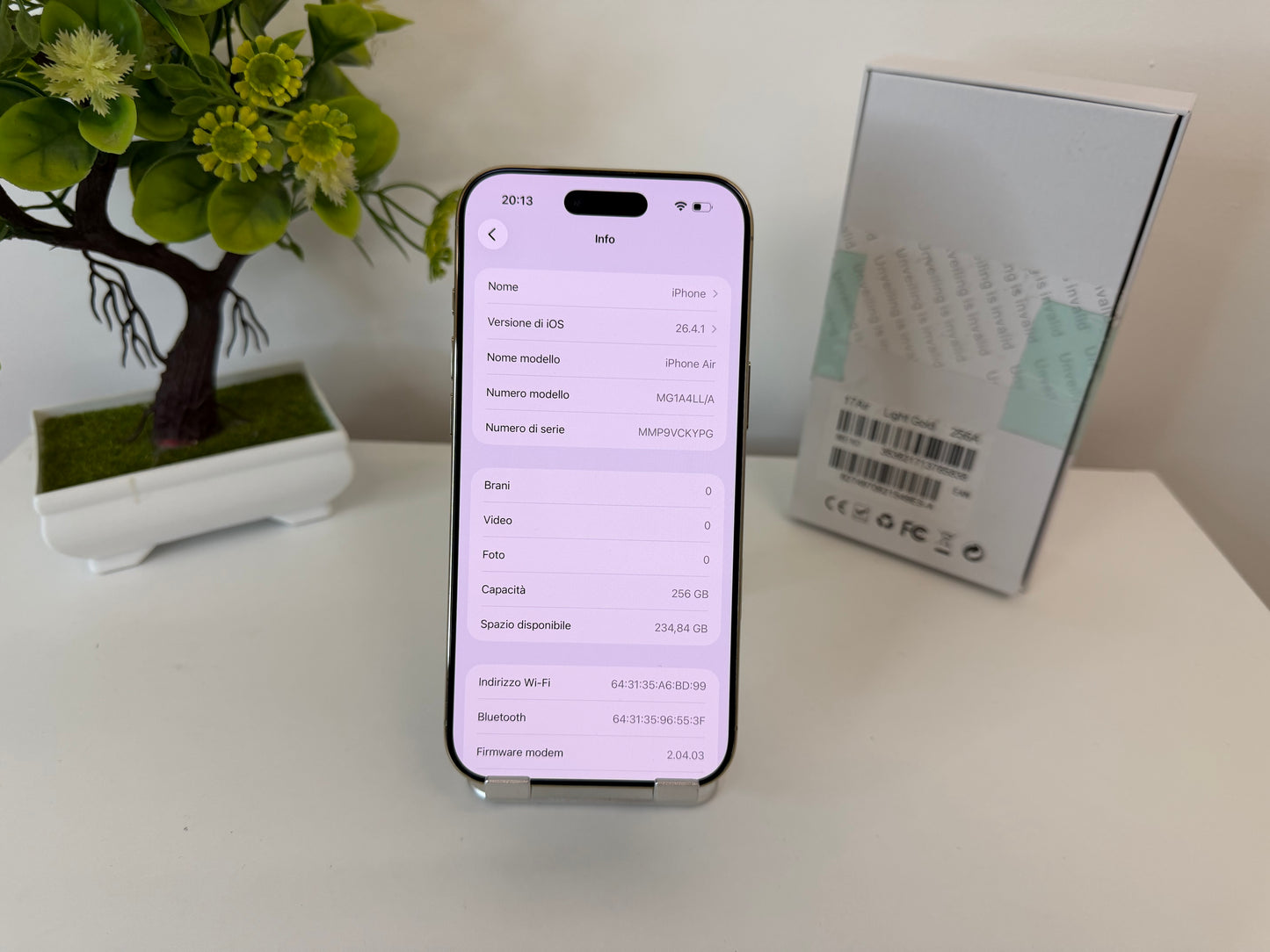 iPhone 17 Air 256GB (Dual e-Sim) Oro Chiaro