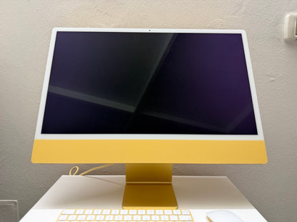 iMac (Mid 2021) [24", Apple M1 8 Core CPU, 8GB RAM, 265GB SSD, Apple 8 Core, macOS] giallo