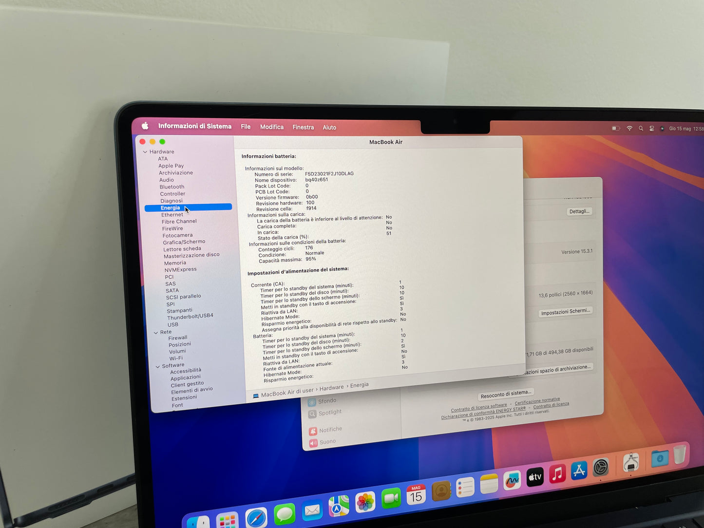 MacBook Air (2022) [13,6", Liquid Retina, M2 8-Core 3,2GHz, 8GB RAM, 512GB SSD, 10-Core GPU, macOS] mezzanotte