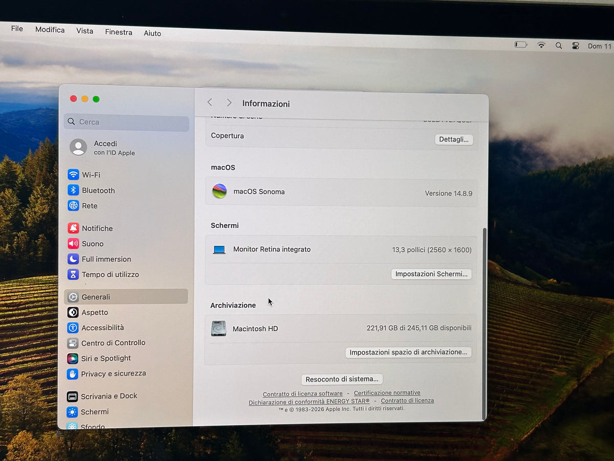 MacBook Air M1 (Late 2020) [13,3", Retina, Apple M1, 8GB RAM, 256GB SSD, Apple 7 Core, macOS] Grigio