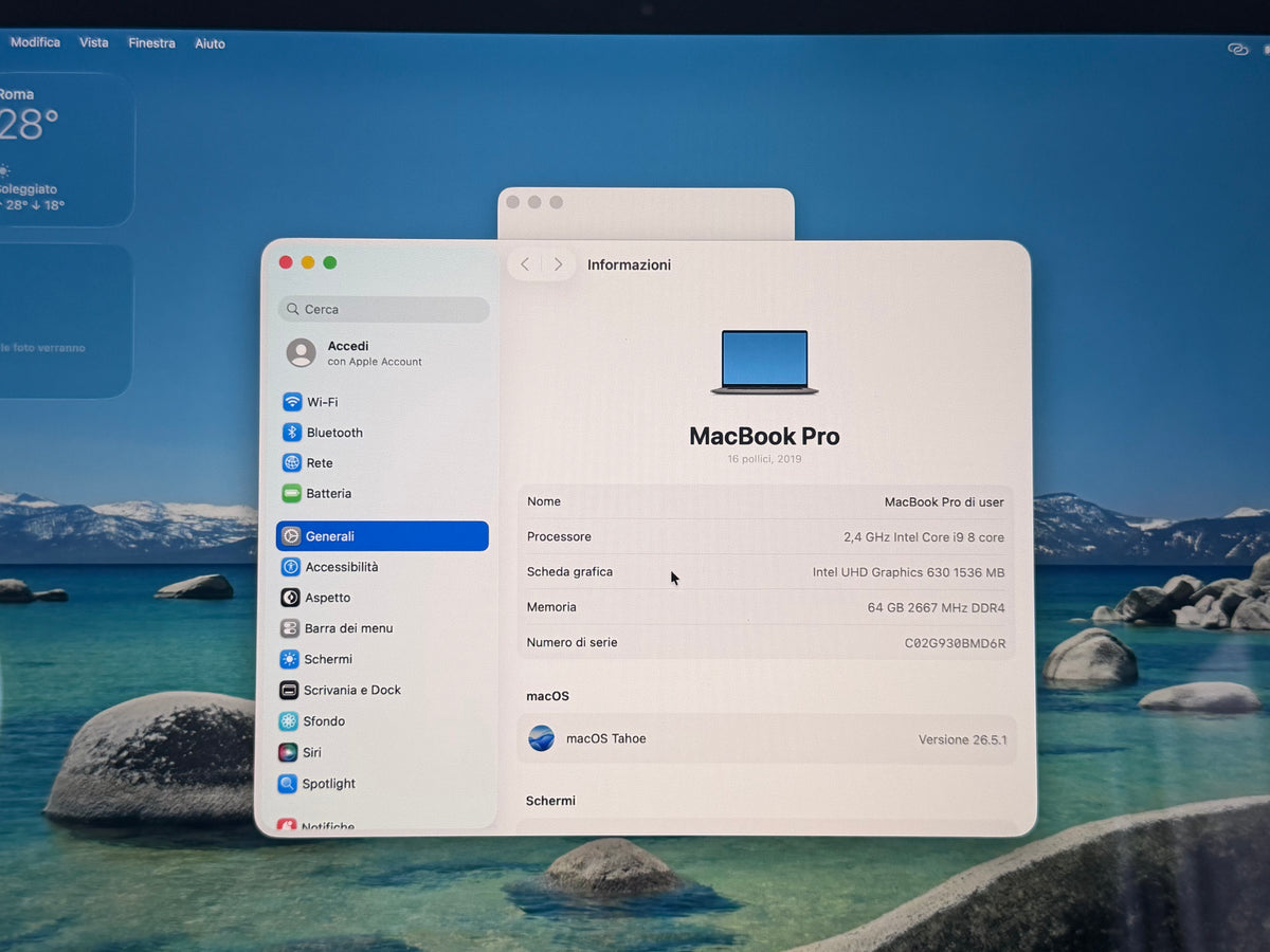 MacBook Pro (2019) [16", Touch Bar, Intel Core i9 2,4GHz, 64GB RAM, 512GB SSD, AMD Radeon Pro, Mac OS X] Grigio