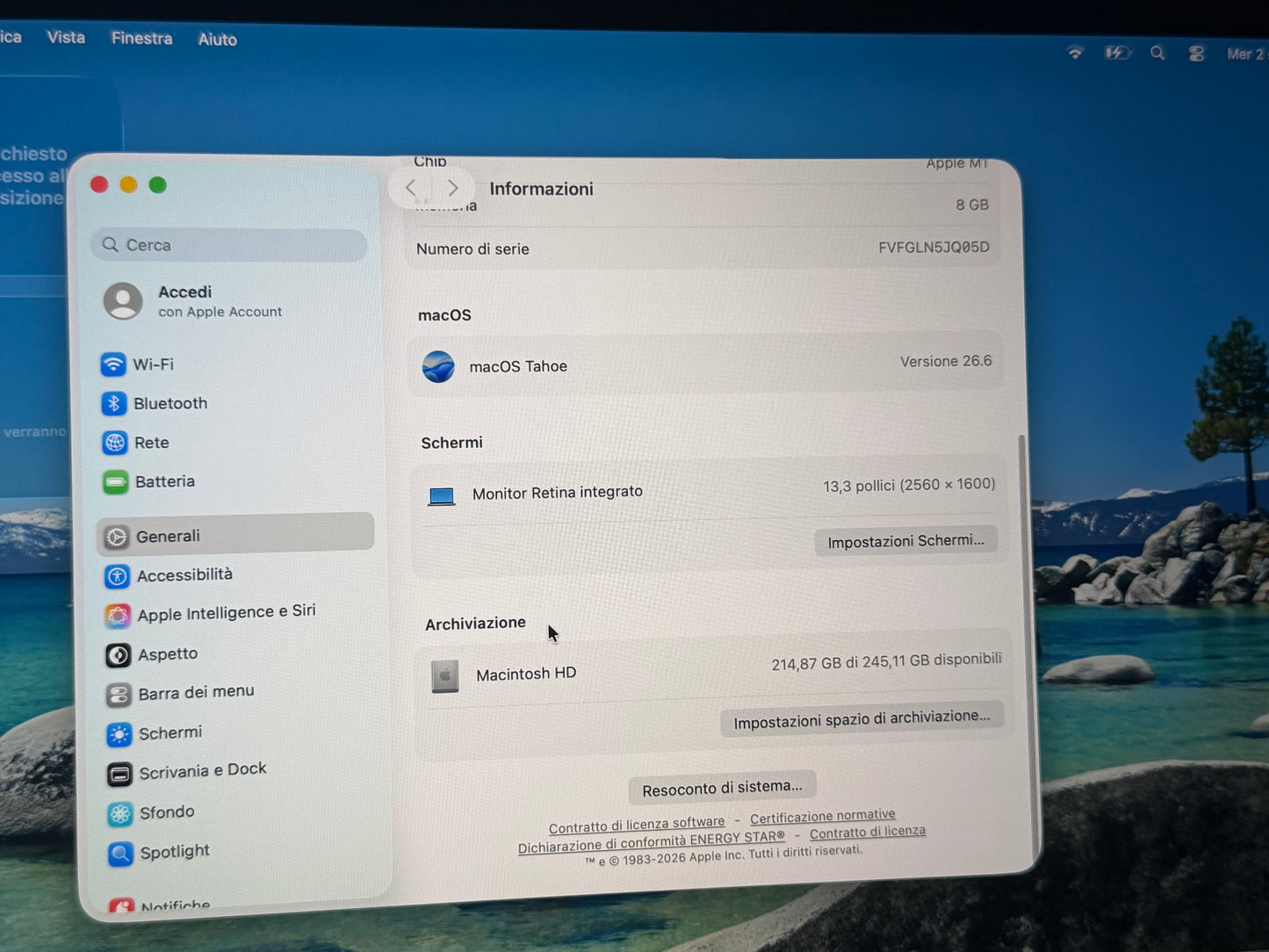 MacBook Pro (2020) M1 [13,3", Touch Bar, Apple M1 3,2GHz, 8GB RAM, 256GB SSD, Apple 8 Core, macOS] Grigio