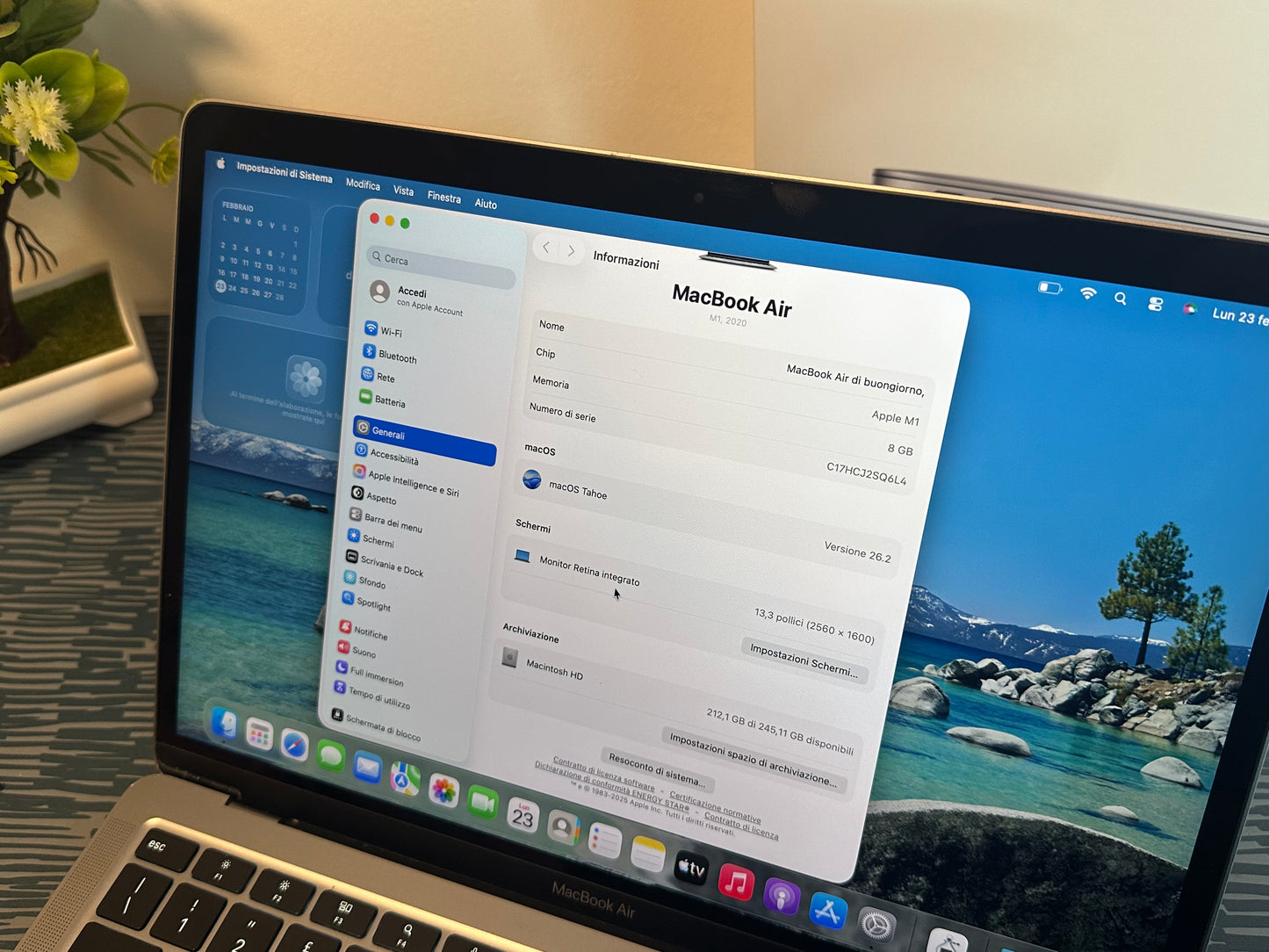 MacBook Air M1 (Late 2020) [13,3", Retina, Apple M1, 8GB RAM, 256GB SSD, Apple 7 Core, macOS] Grigio