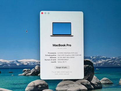 MacBook Pro (2019) [16", Touch Bar, Intel Core i9 2,3GHz, 32GB RAM, 1TB SSD, Intel UHD Graphics 630 + AMD Radeon Pro 5500M, macOS] grigio