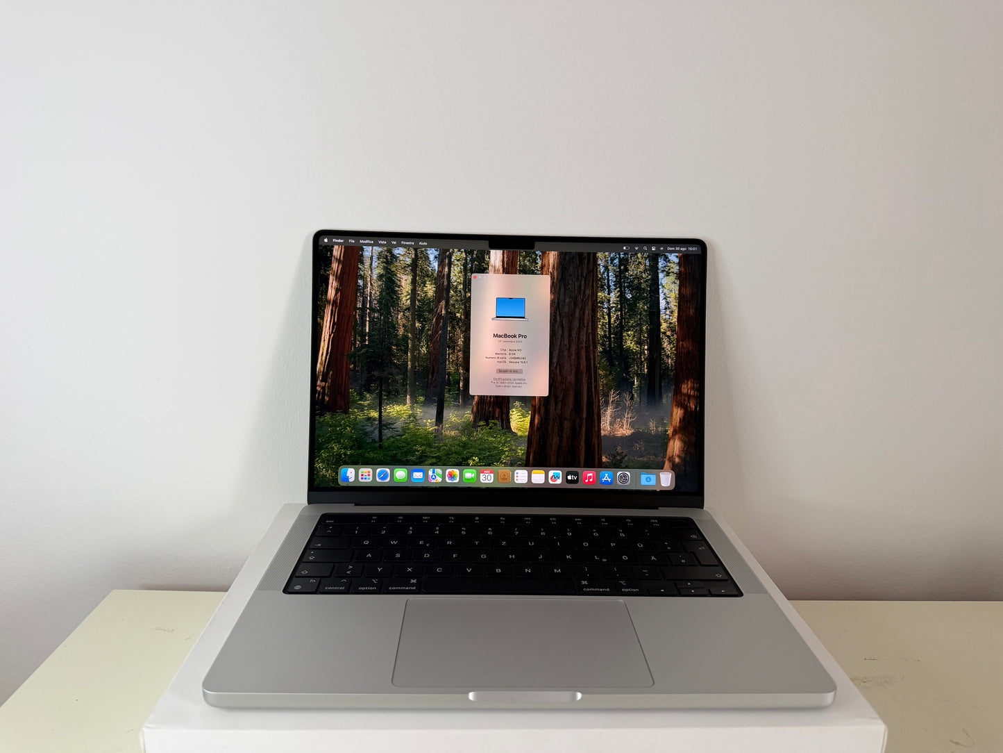 MacBook Pro (2023) [14,2", Apple M3 8 Core, 8GB RAM, 512GB SSD, Apple 10 Core, macOS] argento
