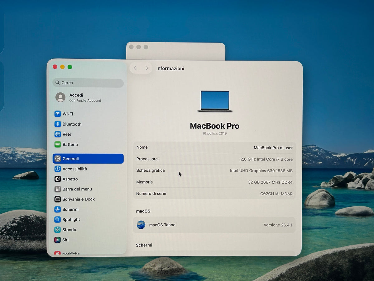 MacBook Pro (2019) [16", Touch Bar, Intel Core i7 2,6GHz, 32GB RAM, 512GB SSD, AMD Radeon Pro 5300M, macOS] grigio