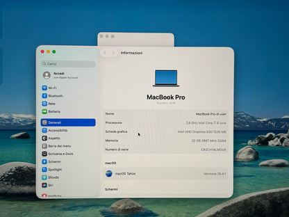 MacBook Pro (2019) [16", Touch Bar, Intel Core i7 2,6GHz, 32GB RAM, 512GB SSD, AMD Radeon Pro 5300M, macOS] grigio