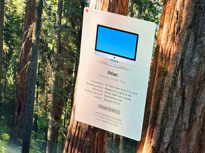 iMac (2019) [27", 5K, Retina, Intel Core i5 3,7GHz, 16GB RAM, 512GB SSD, AMD Radeon Pro 580X, macOS] argento