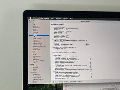 MacBook Pro (2019) [13,3", Touch Bar, Intel Core i5 1,4GHz, 16GB RAM, 256GB SSD, Intel Iris Plus Graphics 645, Mac OS X] Grigio