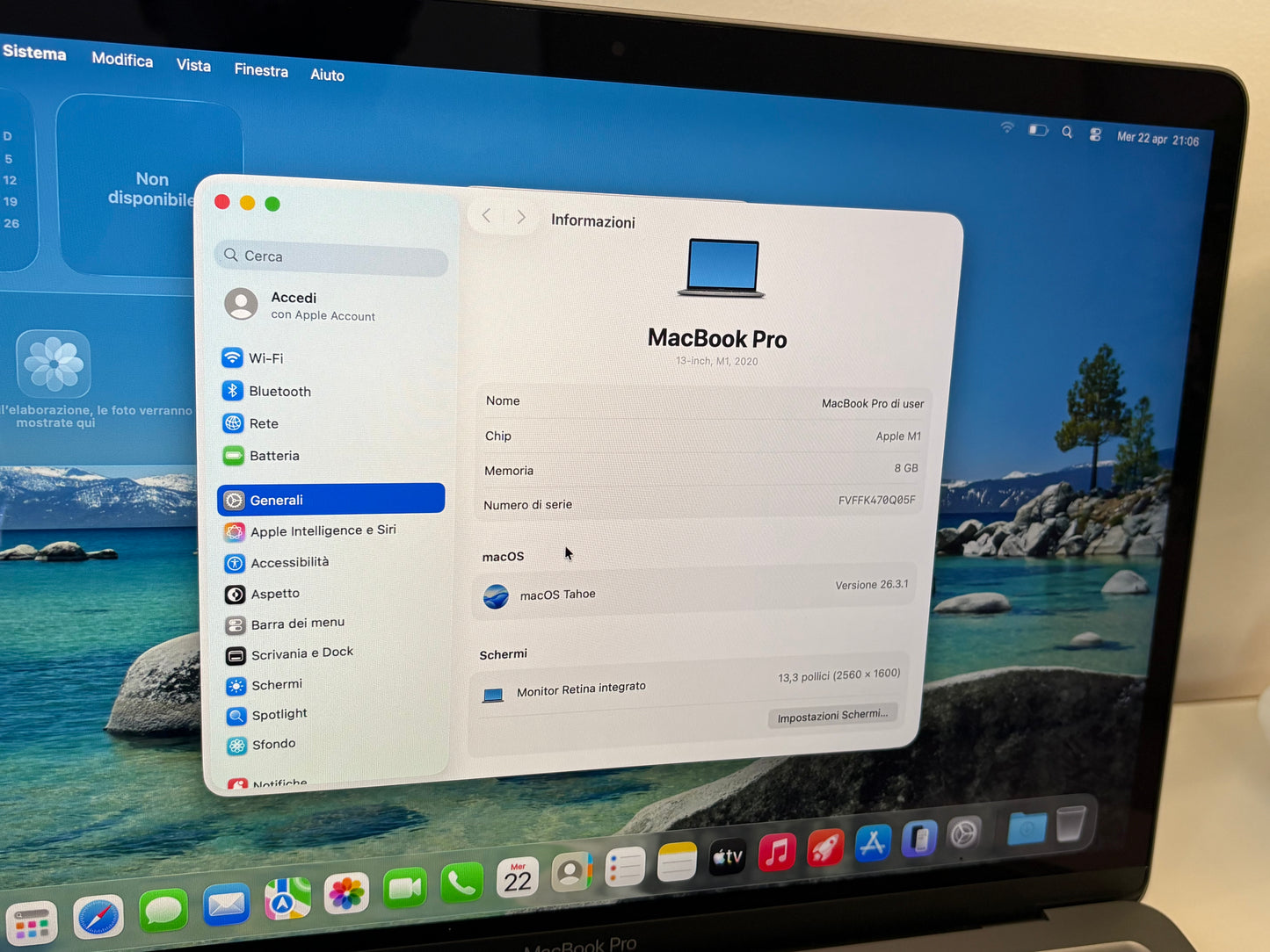MacBook Pro (2020) M1 [13,3", Touch Bar, Apple M1 3,2GHz, 8GB RAM, 512GB SSD, Apple 8 Core, macOS] Grigio