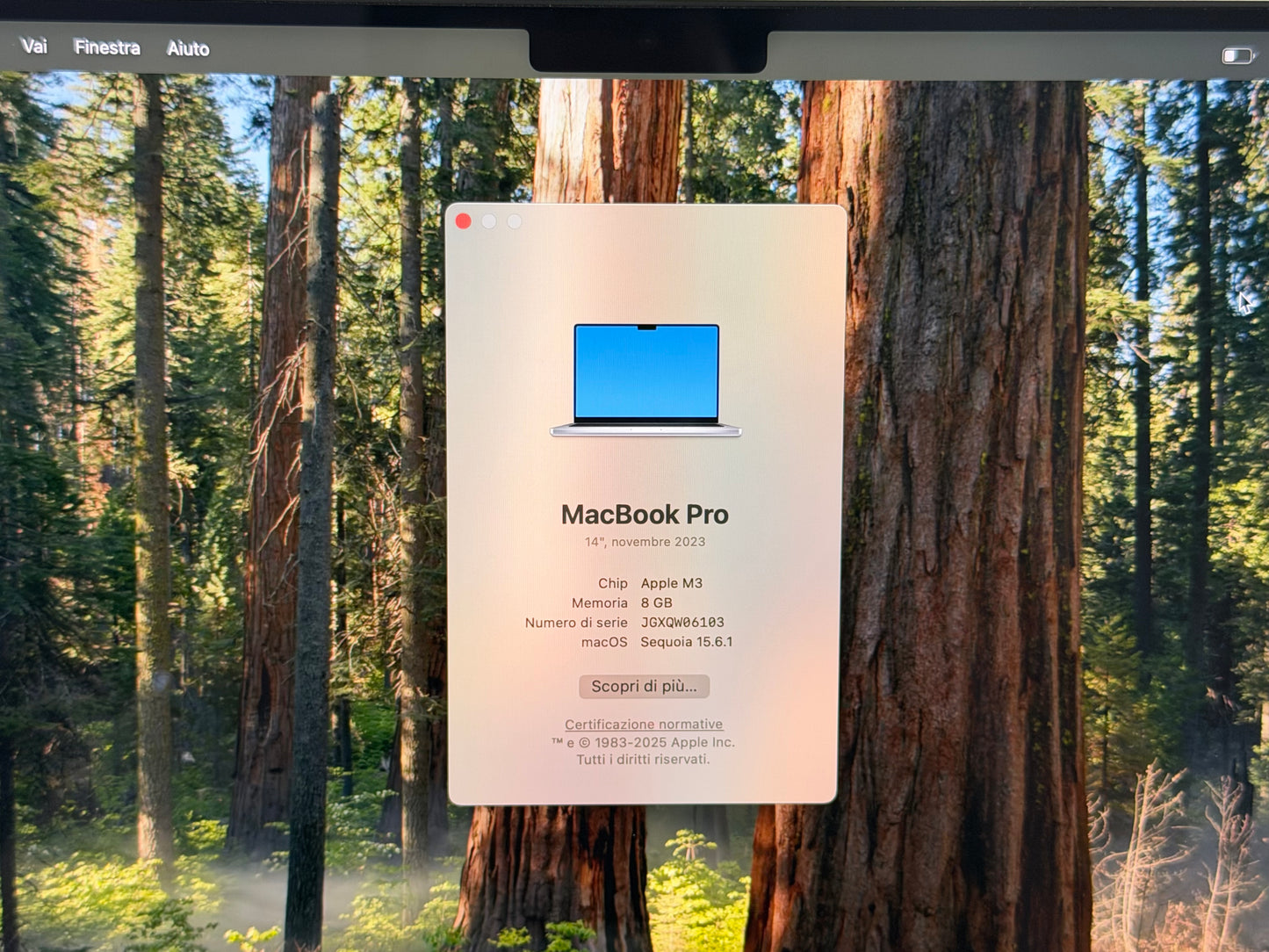 MacBook Pro (2023) [14,2", Apple M3 8 Core, 8GB RAM, 512GB SSD, Apple 10 Core, macOS] argento