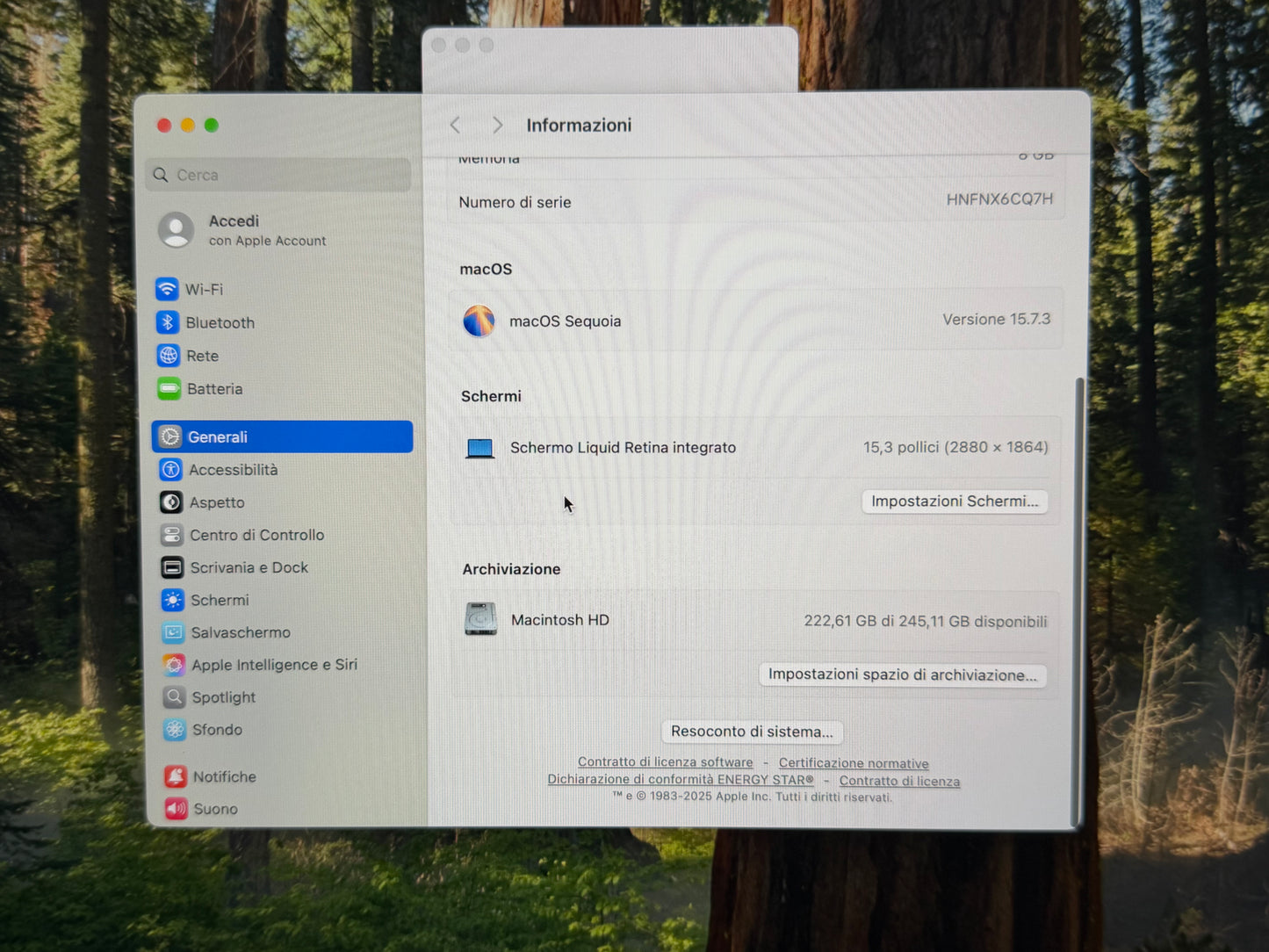 MacBook Air (2023) [15,3", M2 8-Core, 8GB RAM, 256GB SSD, 10-Core GPU, macOS] mezzanotte