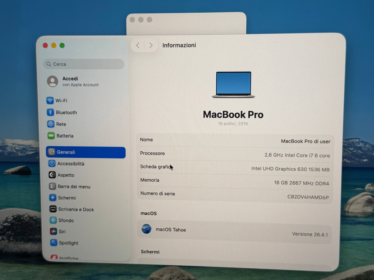 MacBook Pro (2019) [16", Touch Bar, Intel Core i7 2,6GHz, 16GB RAM, 512GB SSD, Intel UHD Graphics 630 + AMD Radeon Pro 5300M, Mac OS] Argento