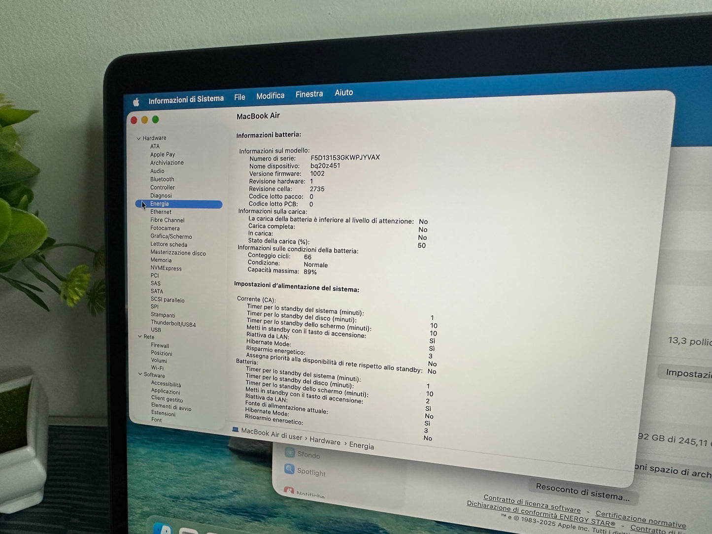 MacBook Air M1 (Late 2020) [13,3", Retina, Apple M1, 16GB RAM, 256GB SSD, Apple 7 Core, macOS] Grigio