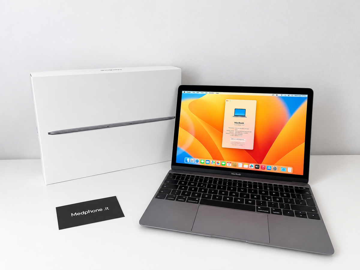 MacBook (Mid 2017) [12", Retina, Intel Core i5 1,3GHz, 8GB RAM, 512GB SSD, Intel HD Graphics 615, macOS] Grigio