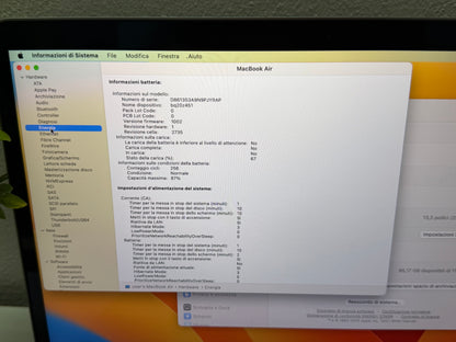 MacBook Air M1 (Late 2020) [13,3", Retina, Apple M1, 8GB RAM, 128GB SSD, Apple 7 Core, macOS] Grigio (Copia)