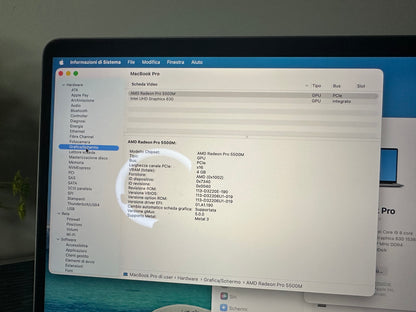 MacBook Pro (2019) [16", Touch Bar, Intel Core i9 2,3GHz, 16GB RAM, 1TB SSD, AMD Radeon Pro 5500M, Mac OS X] grigio
