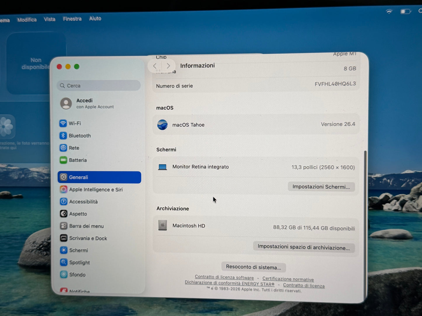 MacBook Air M1 (Late 2020) [13,3", Retina, Apple M1, 8GB RAM, 128GB SSD, Apple 7 Core, macOS] Grigio