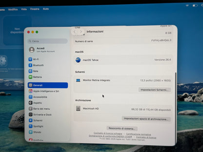MacBook Air M1 (Late 2020) [13,3", Retina, Apple M1, 8GB RAM, 128GB SSD, Apple 7 Core, macOS] Grigio