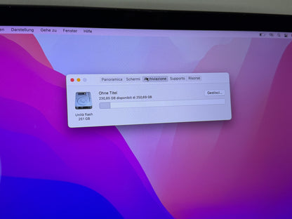 MacBook Pro (2016) [13,3", Retina, Intel Core i5 2, 0GHz, 8GB RAM, 256GB SSD, Intel Iris Graphics 540, macOS] Grigio