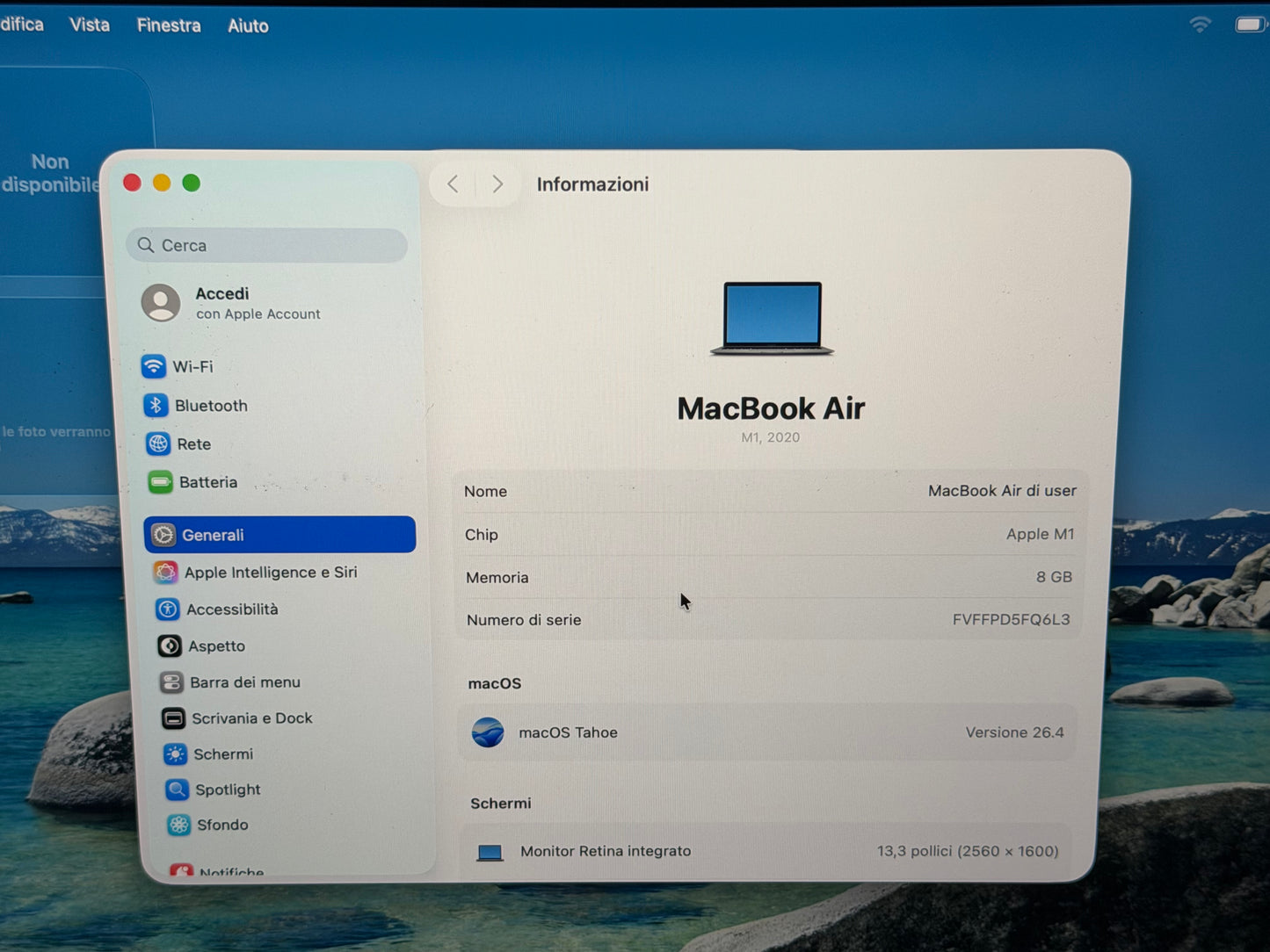 MacBook Air M1 (Late 2020) [13,3", Retina, Apple M1, 8GB RAM, 128GB SSD, Apple 7 Core, macOS] Grigio
