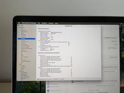 MacBook Air M1 (Late 2020) [13,3", Retina, Apple M1, 8GB RAM, 256GB SSD, Apple 7 Core, macOS] Grigio