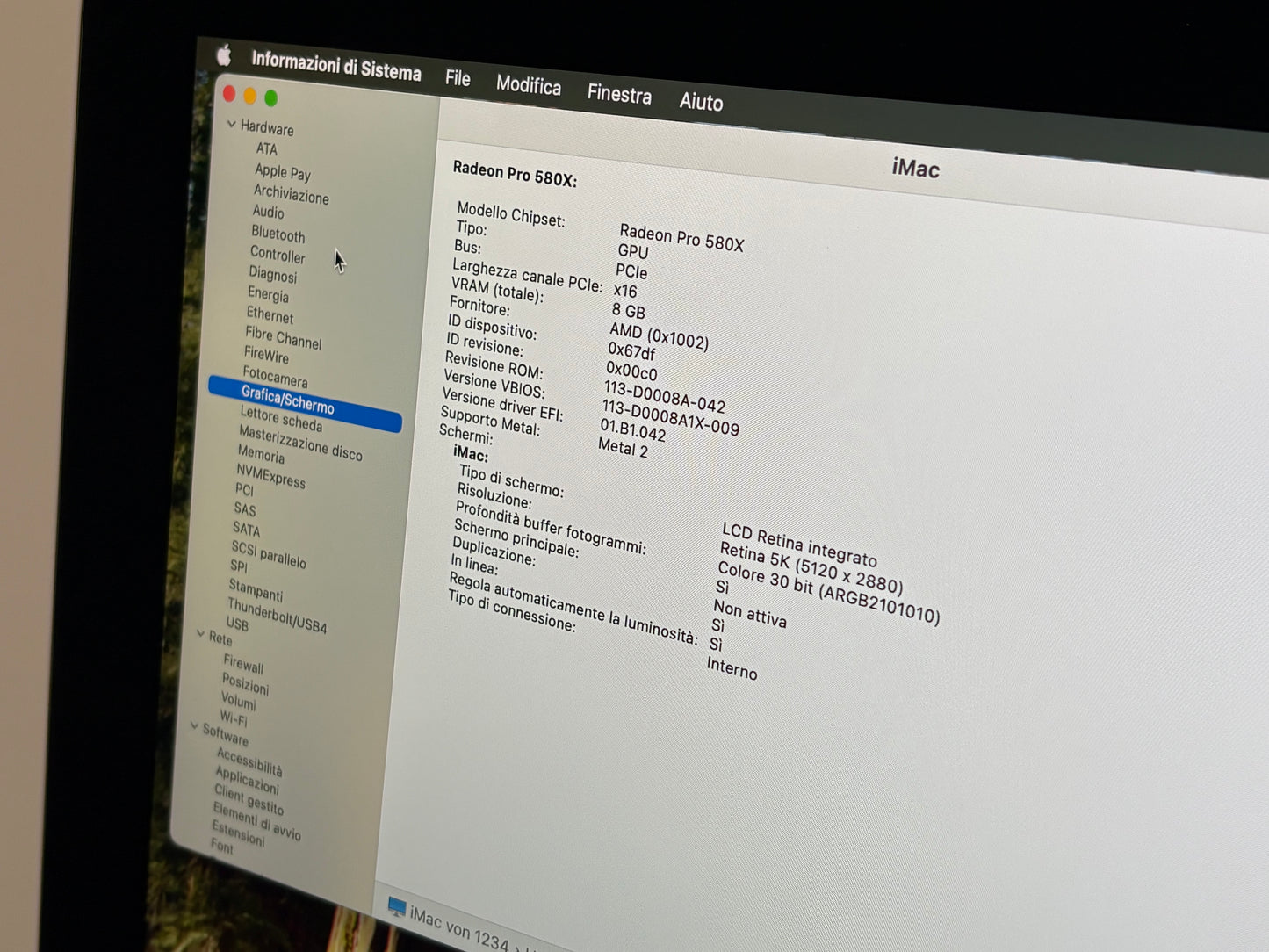 iMac (2019) [27", 5K, Retina, Intel Core i5 3,7GHz, 16GB RAM, 512GB SSD, AMD Radeon Pro 580X, macOS] argento