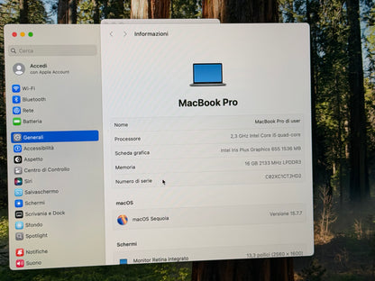 MacBook Pro (2018) [13,3", Touch Bar, Intel Core i5 2,3GHz, 16GB RAM, 256GB SSD, Intel Iris Plus Graphics 655, macOS] Grigio