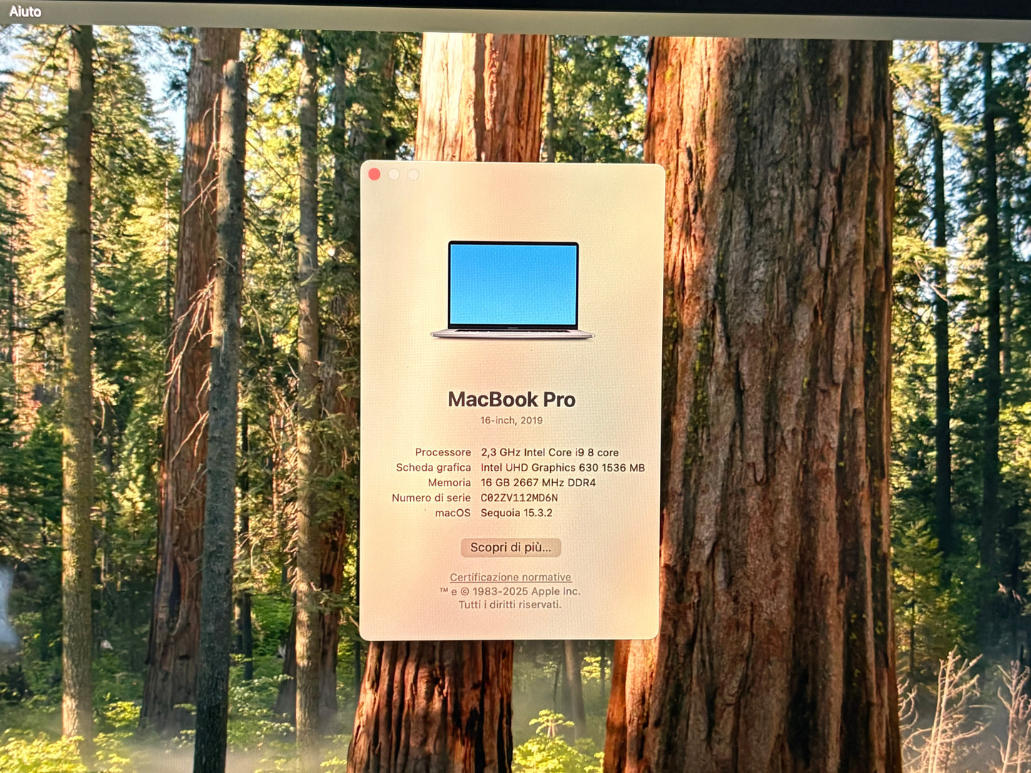 MacBook Pro (2019) [16", Touch Bar, Intel Core i9 2,3GHz, 16GB RAM, 1TB SSD, AMD Radeon Pro 5500] Grigio