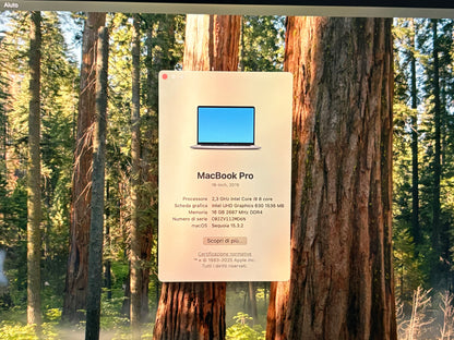 MacBook Pro (2019) [16", Touch Bar, Intel Core i9 2,3GHz, 16GB RAM, 1TB SSD, AMD Radeon Pro 5500] Grigio