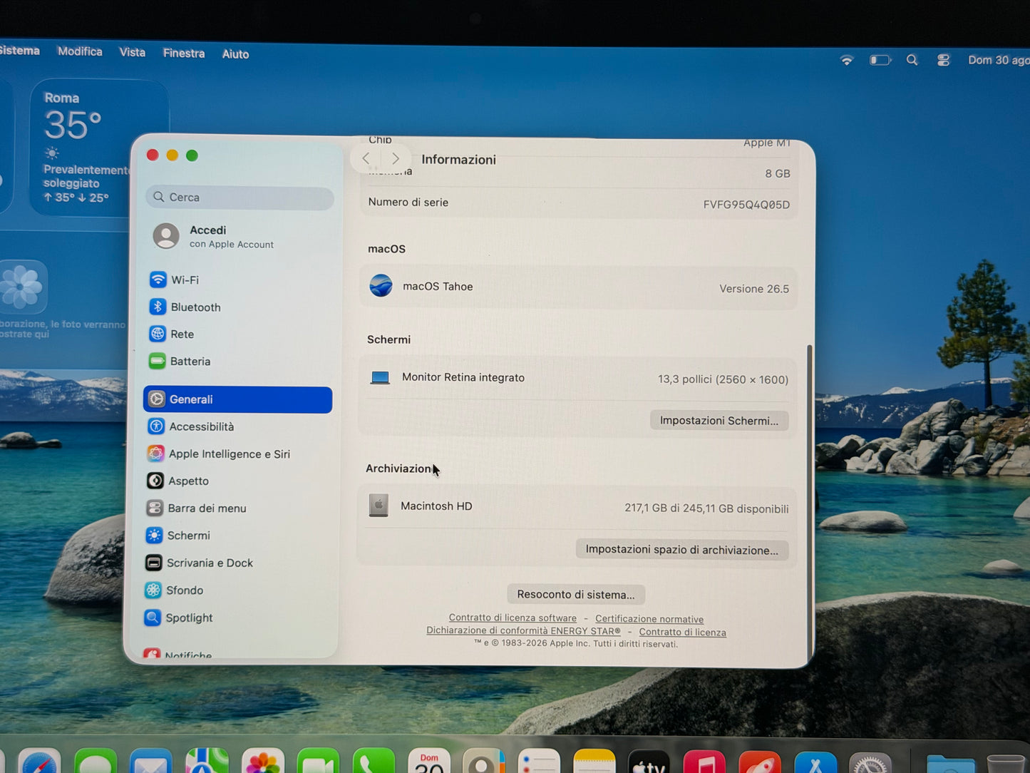 MacBook Pro (2020) M1 [13,3", Touch Bar, Apple M1 3,2GHz, 8GB RAM, 256GB SSD, Apple 8 Core, macOS] Grigio