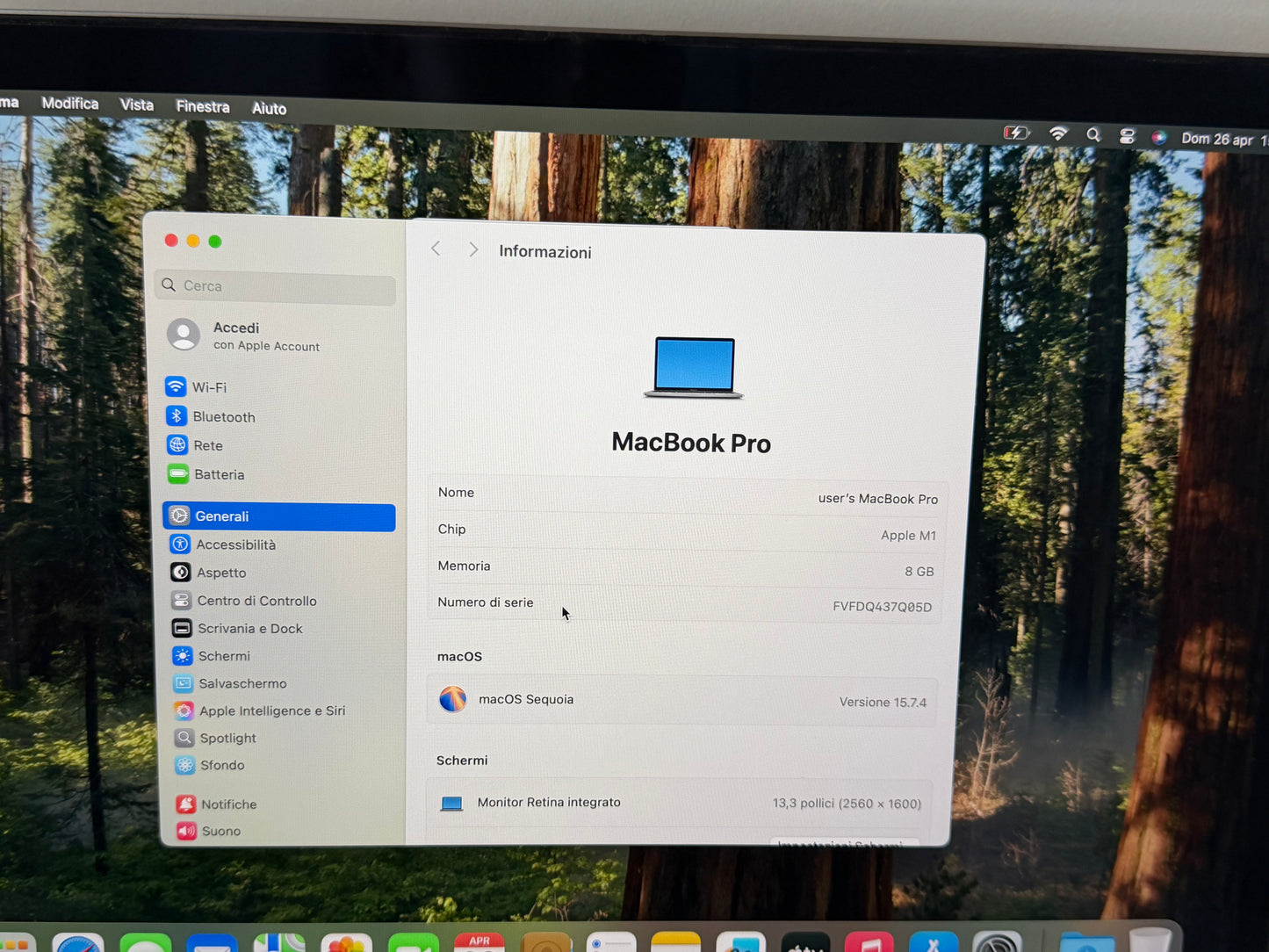 MacBook Pro (2020) M1 [13,3", Touch Bar, Apple M1 3,2GHz, 8GB RAM, 256GB SSD, Apple 8 Core, macOS] Grigio