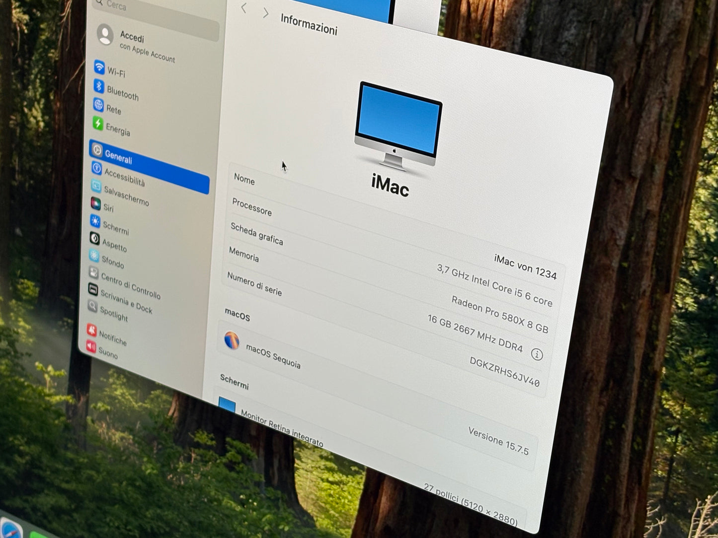 iMac (2019) [27", 5K, Retina, Intel Core i5 3,7GHz, 16GB RAM, 512GB SSD, AMD Radeon Pro 580X, macOS] argento