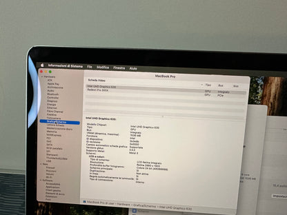 MacBook Pro (2019) [15,4", Touch Bar, Intel Core i7 2,6GHz, 16GB RAM, 256GB SSD, Intel UHD Graphics 630, AMD Radeon Pro 555X, macOS] grigio