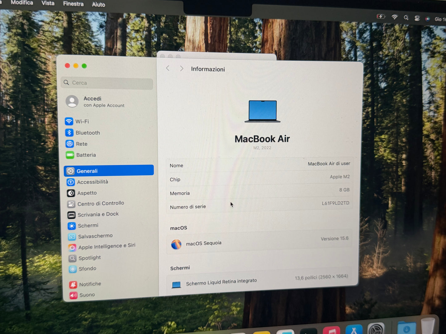 MacBook Air (2022) [13,6" Retina, M2 8 Core 3,2GHz, 8GB RAM, 256GB SSD, 8-CoreGPU, macOS] mezzanotte