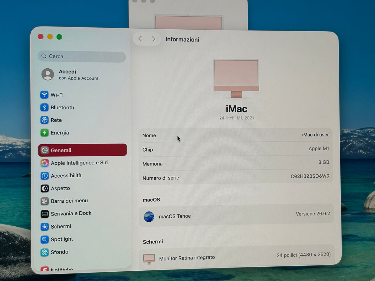 iMac (Mid 2021) [24", Apple M1 8 Core CPU, 8GB RAM, 256GB SSD, Apple 8 Core, macOS] rosa